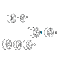OEM 2003 Pontiac Bonneville Wheel Trim CAP (W/Pontiac Arrowhead Graphic K Diagram - 9594552