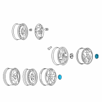 OEM 2003 Pontiac Aztek Wheel Trim CAP Diagram - 9594882