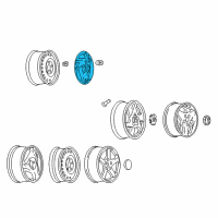 OEM 2001 Pontiac Aztek Wheel TRIM COVER Assembly (15") *Silver Spark Diagram - 9593764