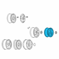 OEM 2002 Pontiac Grand Prix Wheel Rim 16X6.5 Aluminum 52Mm Outside *Silver Spark Diagram - 9593613