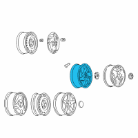 OEM Pontiac Aztek Wheel Rim Stock Diagram - 12490099