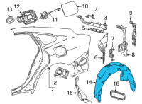 OEM Toyota Mirai Wheelhouse Liner Diagram - 65637-62020