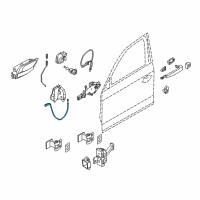 OEM BMW X1 Bowden Cable, Door Opener, Front Diagram - 51-21-2-990-416