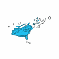 OEM 2006 Infiniti M35 Headlamp Housing Assembly, Right Diagram - 26025-EH110