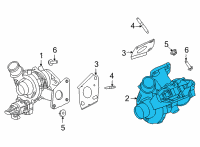 OEM 2022 Ford Bronco TURBOCHARGER ASY Diagram - MB3Z-6K682-A