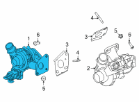 OEM 2022 Ford Bronco TURBOCHARGER ASY Diagram - MB3Z-6K682-B