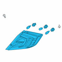 OEM Honda Light Assy, L Tail Diagram - 33550-TBA-A01