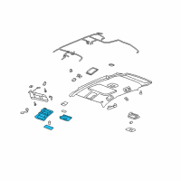 OEM 2010 Saturn Vue Reading Lamp Assembly Diagram - 23132307