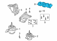 OEM 2019 Jeep Wrangler INSULATOR-Transmission Mount Diagram - 68236165AC