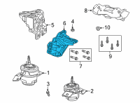 OEM 2022 Jeep Wrangler Bracket-Engine Mount Diagram - 68480625AA