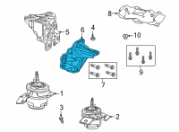 OEM 2021 Jeep Wrangler Bracket-Engine Mount Diagram - 68480625AA