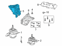 OEM 2022 Jeep Wrangler Bracket-Engine Mount Diagram - 68480624AA