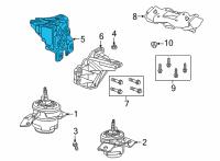 OEM 2021 Jeep Wrangler Bracket-Engine Mount Diagram - 68480624AA