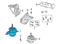 OEM 2022 Jeep Wrangler Support-Engine Mount Diagram - 68480592AB