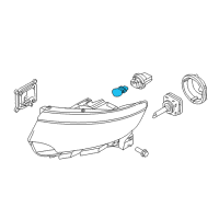 OEM Ford Edge Signal Lamp Bulb Diagram - BT4Z-13466-A