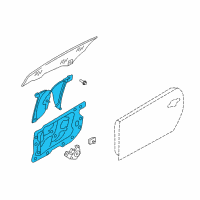 OEM 2014 Infiniti Q60 Door Window Regulator Assembly, Left Diagram - 80721-JL00A