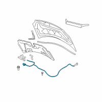 OEM 2004 Mercury Monterey Release Cable Diagram - 3F2Z-16916-AA