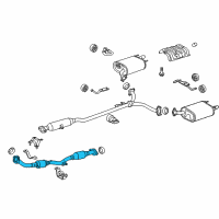 OEM 2011 Toyota Camry Front Pipe Diagram - 17410-0V060