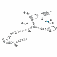 OEM 2012 Toyota Avalon Rear Muffler Rear Bracket Diagram - 17575-0P010