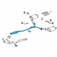 OEM 2008 Toyota Camry Intermed Pipe Diagram - 17420-0P021