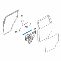 OEM Infiniti QX56 Seal-Rear Door Partition, RH Diagram - 82838-1LA0A