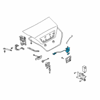 OEM 2004 Infiniti Q45 Trunk Lid Lock Assembly Diagram - 84631-AR220