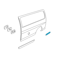 OEM 1999 Chevrolet Express 3500 Molding, Body Side Front Diagram - 15960369
