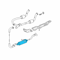 OEM 2004 Dodge Ram 1500 Exhaust Muffler Diagram - 5290502AC