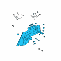 OEM 2022 Ford Explorer Quarter Trim Panel Diagram - LB5Z-7831012-FB