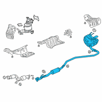 OEM Honda Insight Silencer Complete, Exhaust Diagram - 18307-TXM-A02