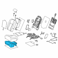 OEM Lexus RX350 Pad, Rear Seat Cushion Diagram - 71612-0E110