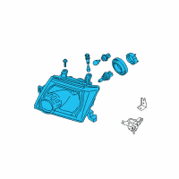 OEM 2007 Nissan Xterra Passenger Side Headlight Assembly Diagram - 26010-EA025