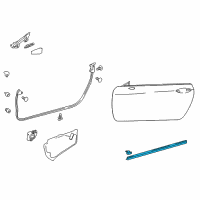 OEM 2019 Lexus RC350 WEATHERSTRIP, Front Door Diagram - 67864-24030