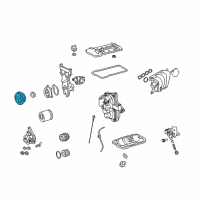 OEM Lexus CT200h Pulley Assy, Crankshaft Diagram - 13470-37042