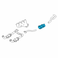 OEM 2000 Chevrolet Suburban 1500 Exhaust Muffler Assembly (W/ Exhaust Pipe & Tail Pipe) Diagram - 88983160