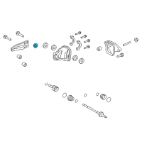 OEM 2004 Ford Mustang Hub Retainer Nut Diagram - -W707772-S441