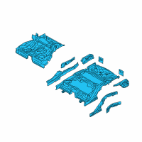 OEM Hyundai Genesis Coupe Panel Complete-Rear Floor Diagram - 65500-2M010