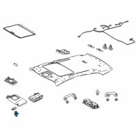 OEM 2020 Toyota Prius AWD-e Sunvisor Holder Diagram - 74348-47010-E0