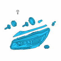 OEM 2019 Kia Sorento Passenger Side Headlight Assembly Diagram - 92102C6500
