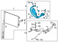 OEM Cadillac CT4 Front AC Hose Diagram - 84998360