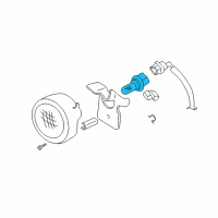 OEM Chevrolet Silverado 3500 Fog Lamp Bulb Diagram - 13590791