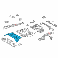 OEM 2015 Toyota Yaris Center Floor Pan Diagram - 58211-0D080