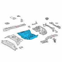 OEM 2015 Toyota Yaris Pan, Rear Floor Diagram - 58311-0D190