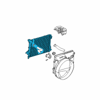 OEM 2005 Dodge Ram 1500 Engine Cooling Radiator Diagram - 55056681AC