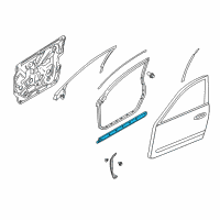 OEM 2010 Infiniti M45 Seal-Front Door Parting, RH Diagram - 80838-EG000