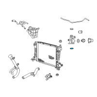 OEM Lincoln LS Thermostat Housing Seal Diagram - 96JV-8255-CB