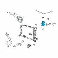 OEM Lincoln LS Thermostat Housing Diagram - 3W4Z-8548-AD