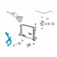 OEM 2002 Lincoln LS Lower Hose Diagram - 1W4Z-8286-CA