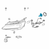 OEM 2015 GMC Sierra 1500 Headlamp Bulb Diagram - 13587719