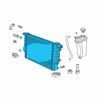 OEM 1997 BMW Z3 Engine Cooling Radiator Diagram - 17-10-1-715-319